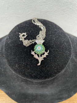 Vintage Scottish Pewter Thistle Pendant & Chain | Antique & Vintage | Moonee Ponds Antiques | Australia Wide Delivery