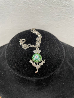 Vintage Scottish Pewter Thistle Pendant & Chain | Antique & Vintage | Moonee Ponds Antiques | Australia Wide Delivery