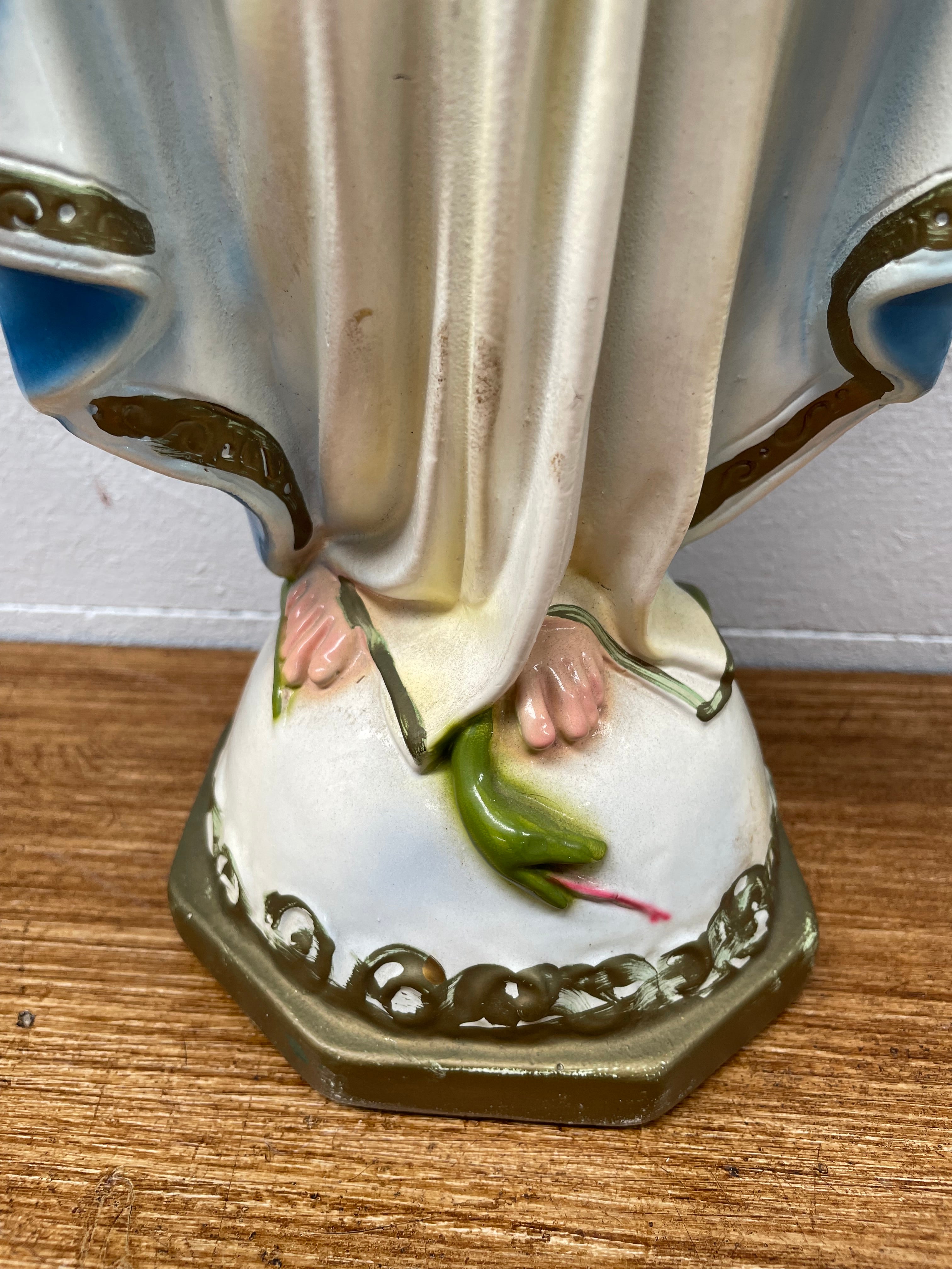Vintage Hand Painted Plaster Statue of Our Lady Mary | Antique & Vintage | Moonee Ponds Antiques | Australia Wide Delivery