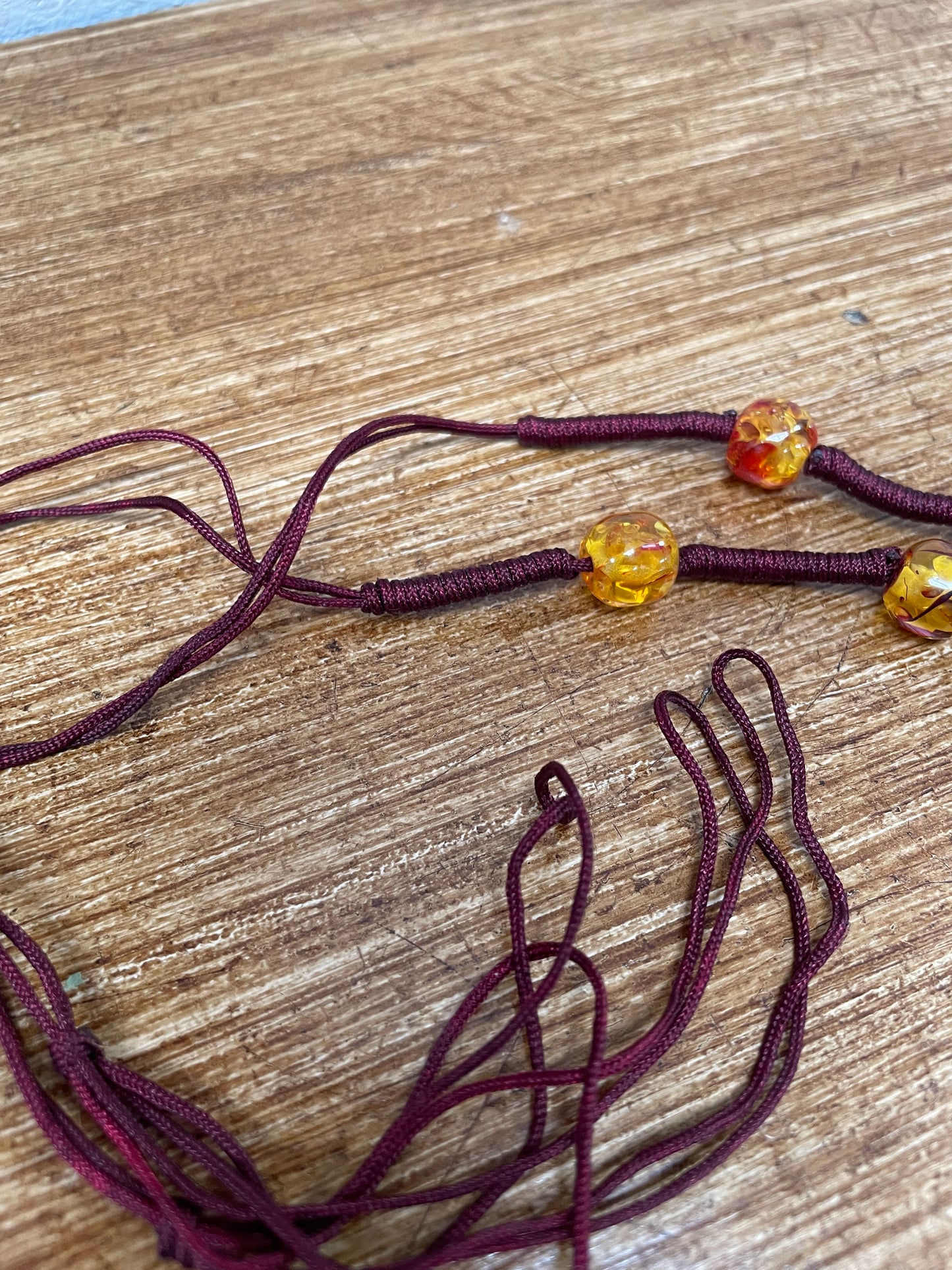 Vintage Baltic Amber Teardrop Necklace