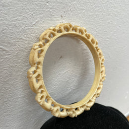 Vintage Carved Bone Elephant Bangle