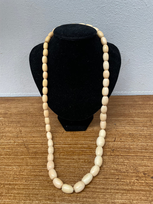 Antique Ivory Necklace Superbly Carved