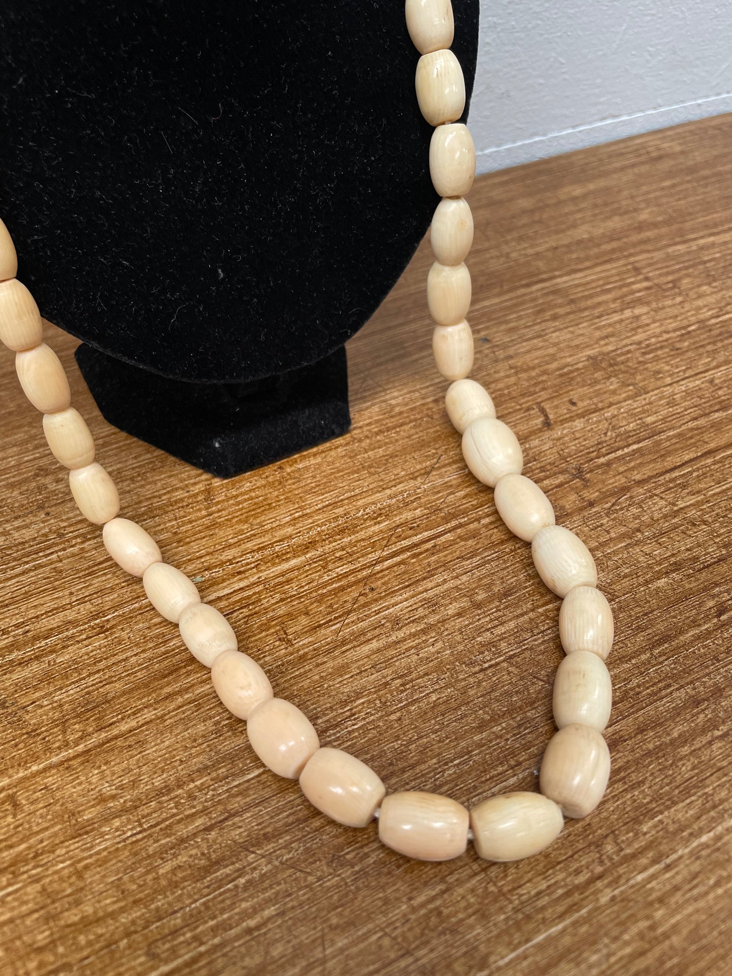 Antique Ivory Necklace Superbly Carved