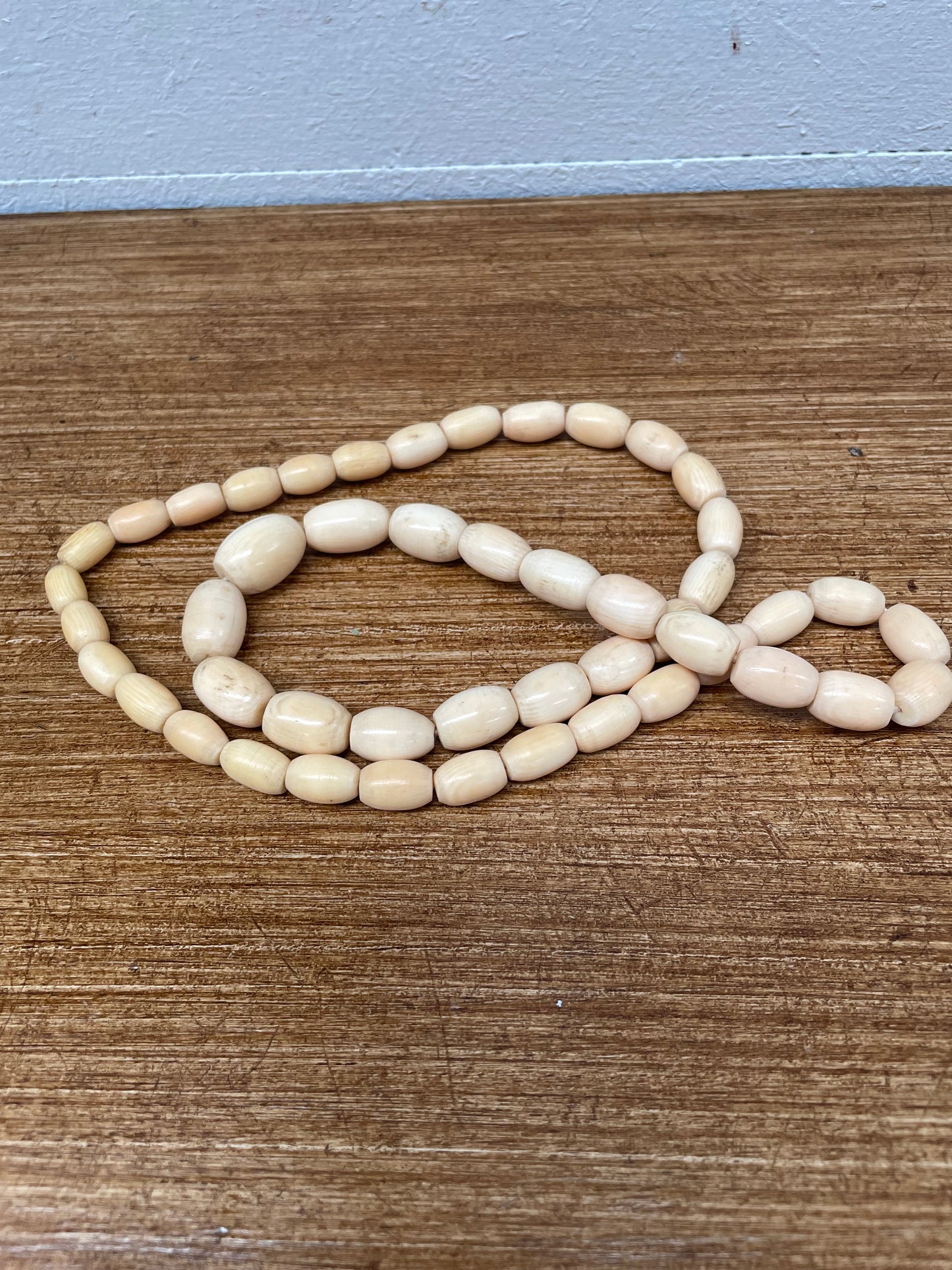 Antique Ivory Necklace Superbly Carved