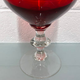 Vintage Ruby Red Glass Vase/Goblet