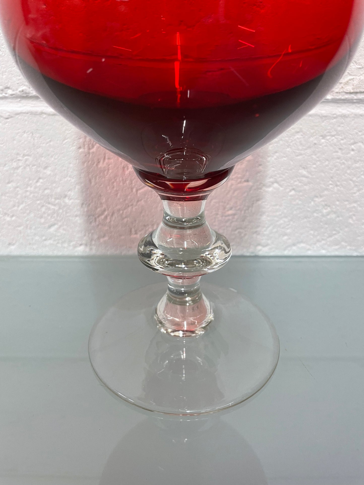 Vintage Ruby Red Glass Vase/Goblet