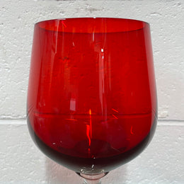 Vintage Ruby Red Glass Vase/Goblet