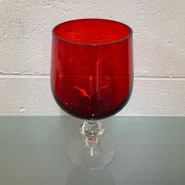 Vintage Ruby Red Glass Vase/Goblet