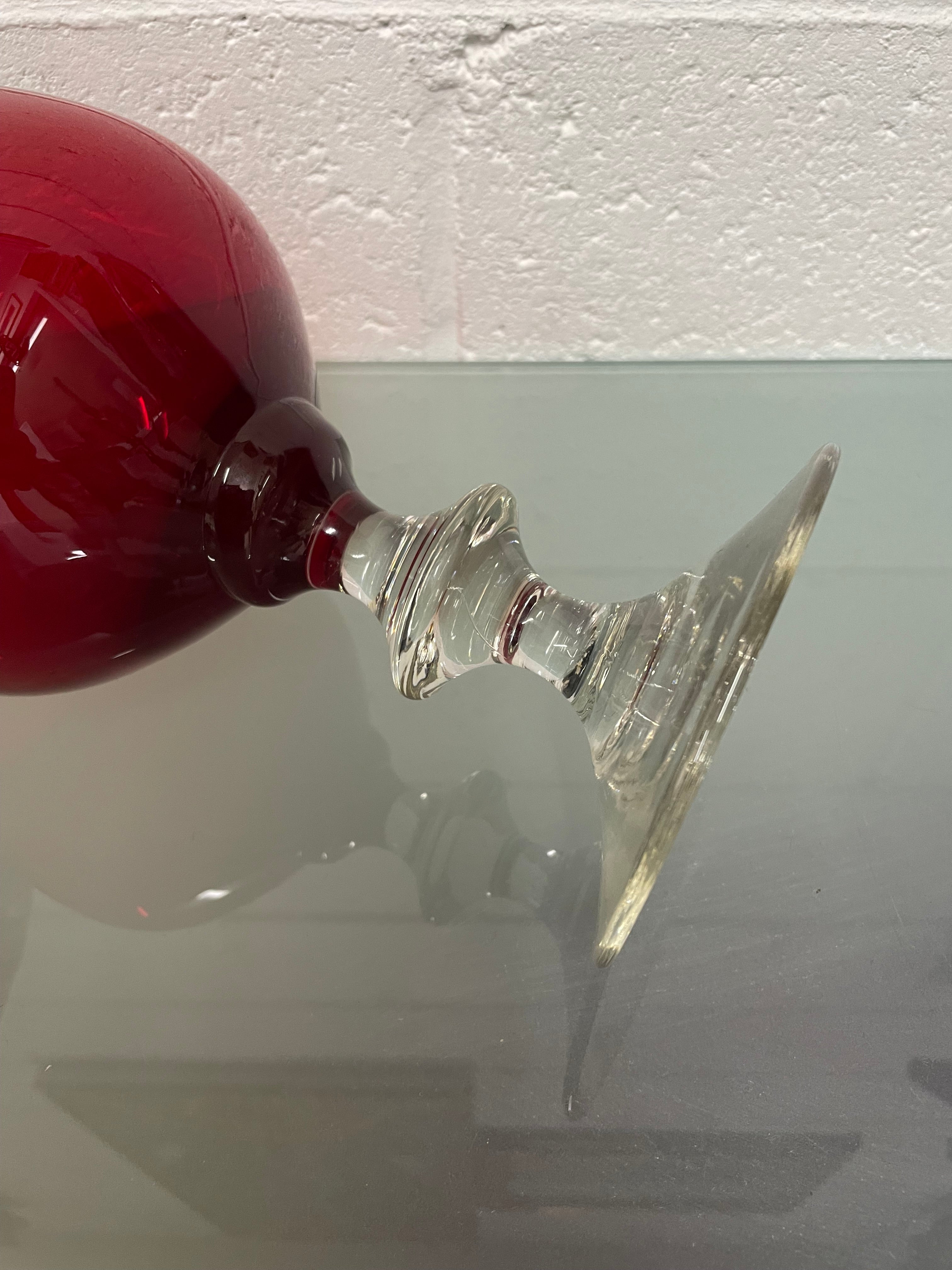 Vintage Ruby Red Glass Vase/Goblet | Antique & Vintage | Moonee Ponds Antiques | Australia Wide Delivery