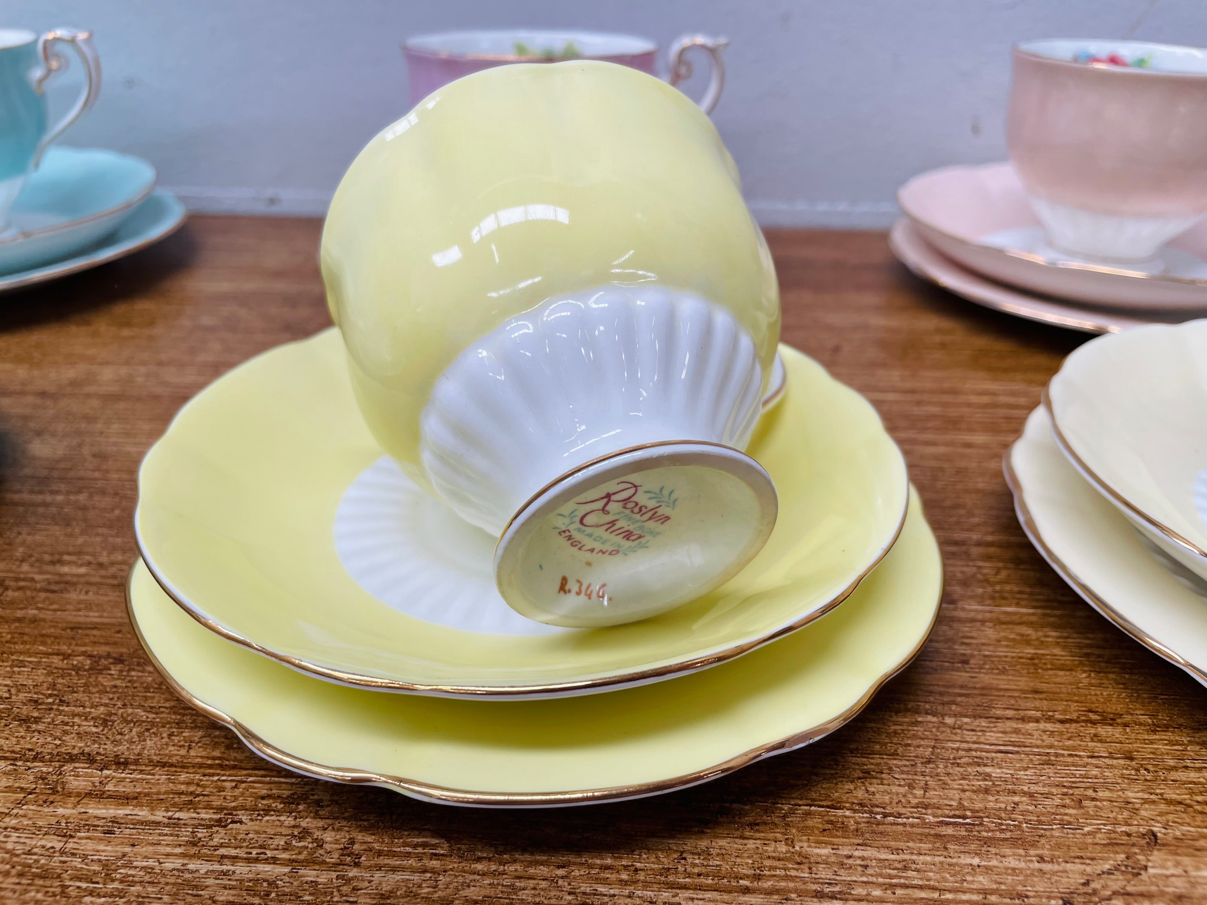 Vintage Set of 6 Roslyn China Trios | Antique & Vintage | Moonee Ponds Antiques | Australia Wide Delivery