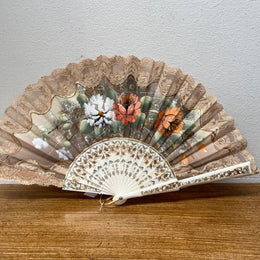 Vintage Hand Painted Fan