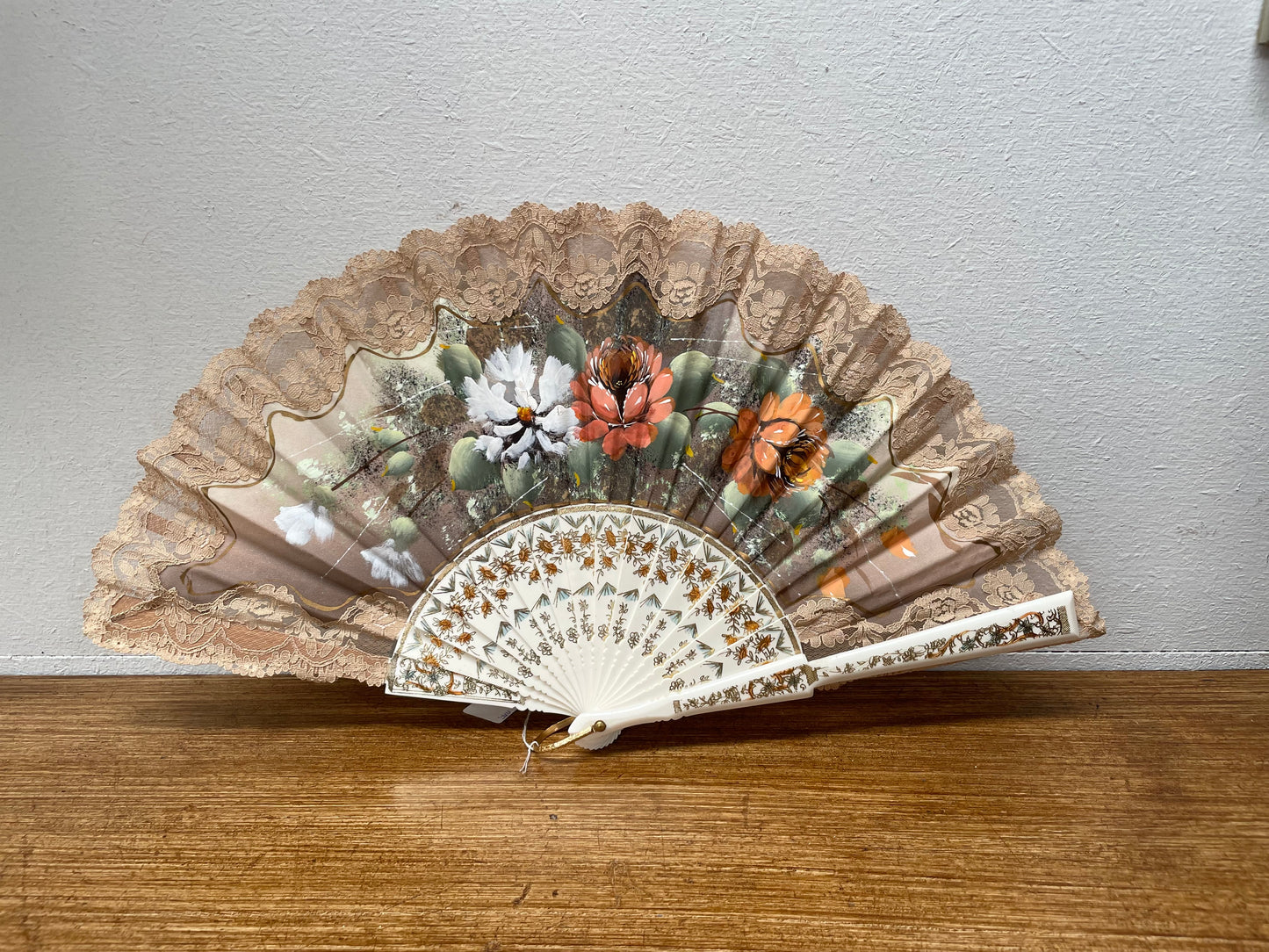 Vintage Hand Painted Fan