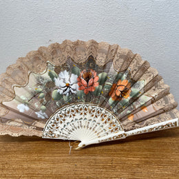 Vintage Hand Painted Fan