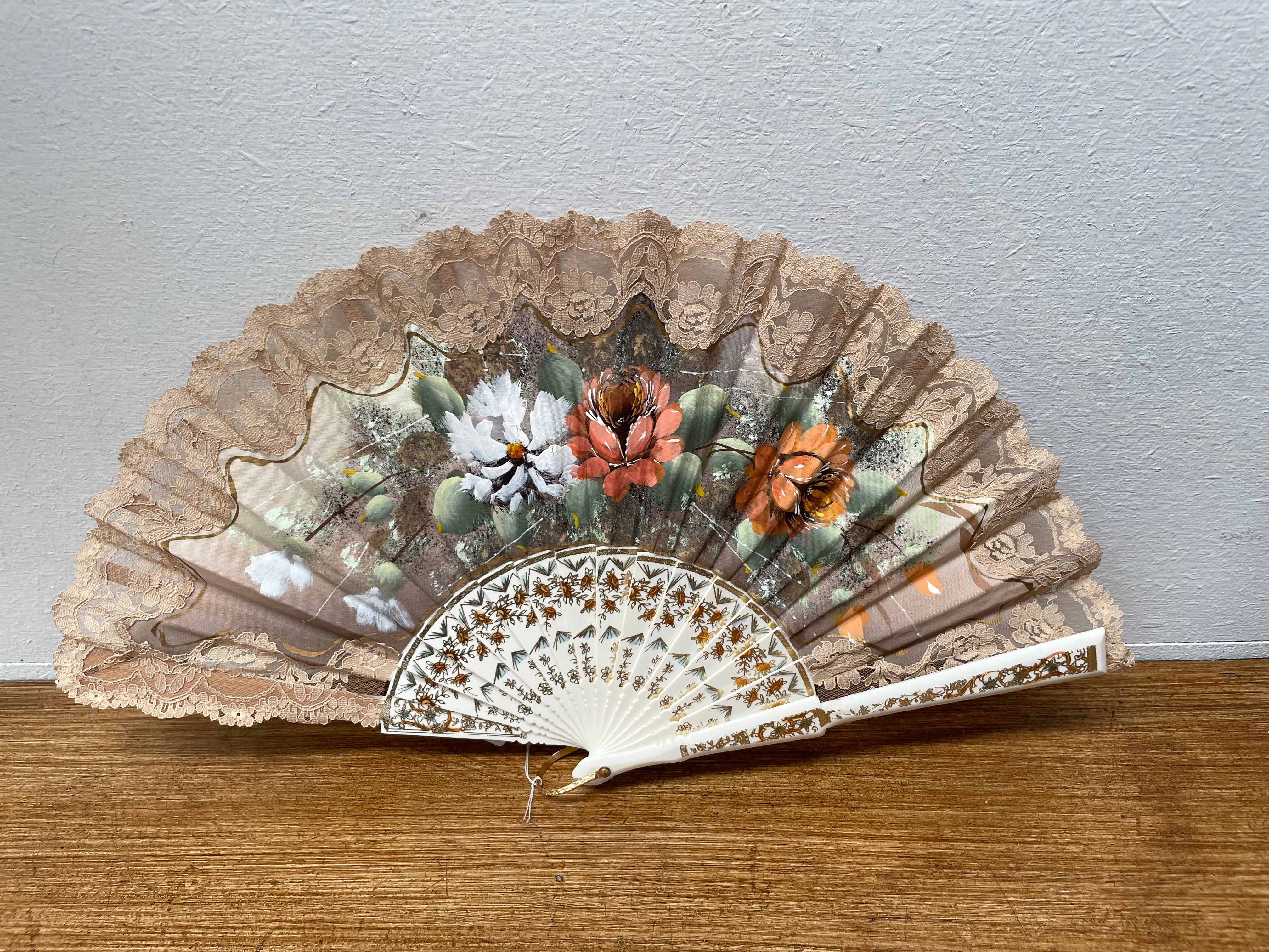 Vintage Hand Painted Fan | Antique & Vintage | Moonee Ponds Antiques | Australia Wide Delivery