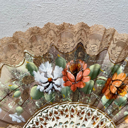 Vintage Hand Painted Fan