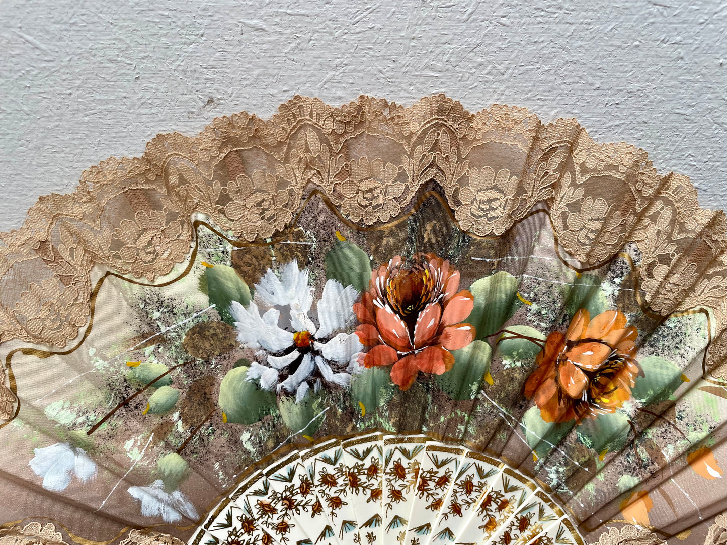 Vintage Hand Painted Fan