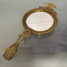 French 19th Century Hand Held Mirror