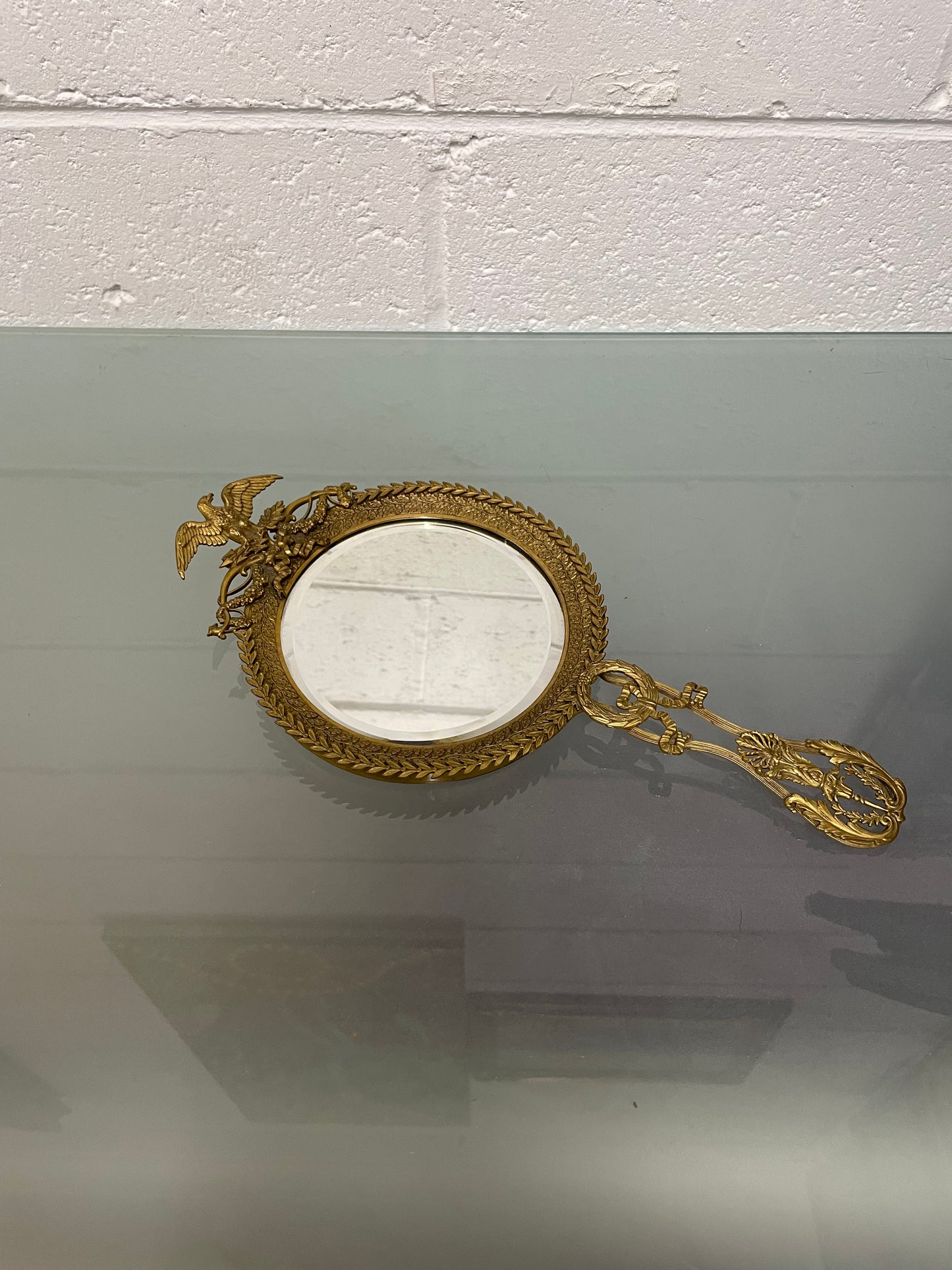 French 19th Century Hand Held Mirror