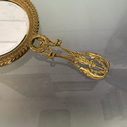 French 19th Century Hand Held Mirror