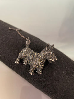 Rare Vintage Scottish Terrier Sterling Silver & Marcasite Brooch | Antique & Vintage | Moonee Ponds Antiques | Australia Wide Delivery