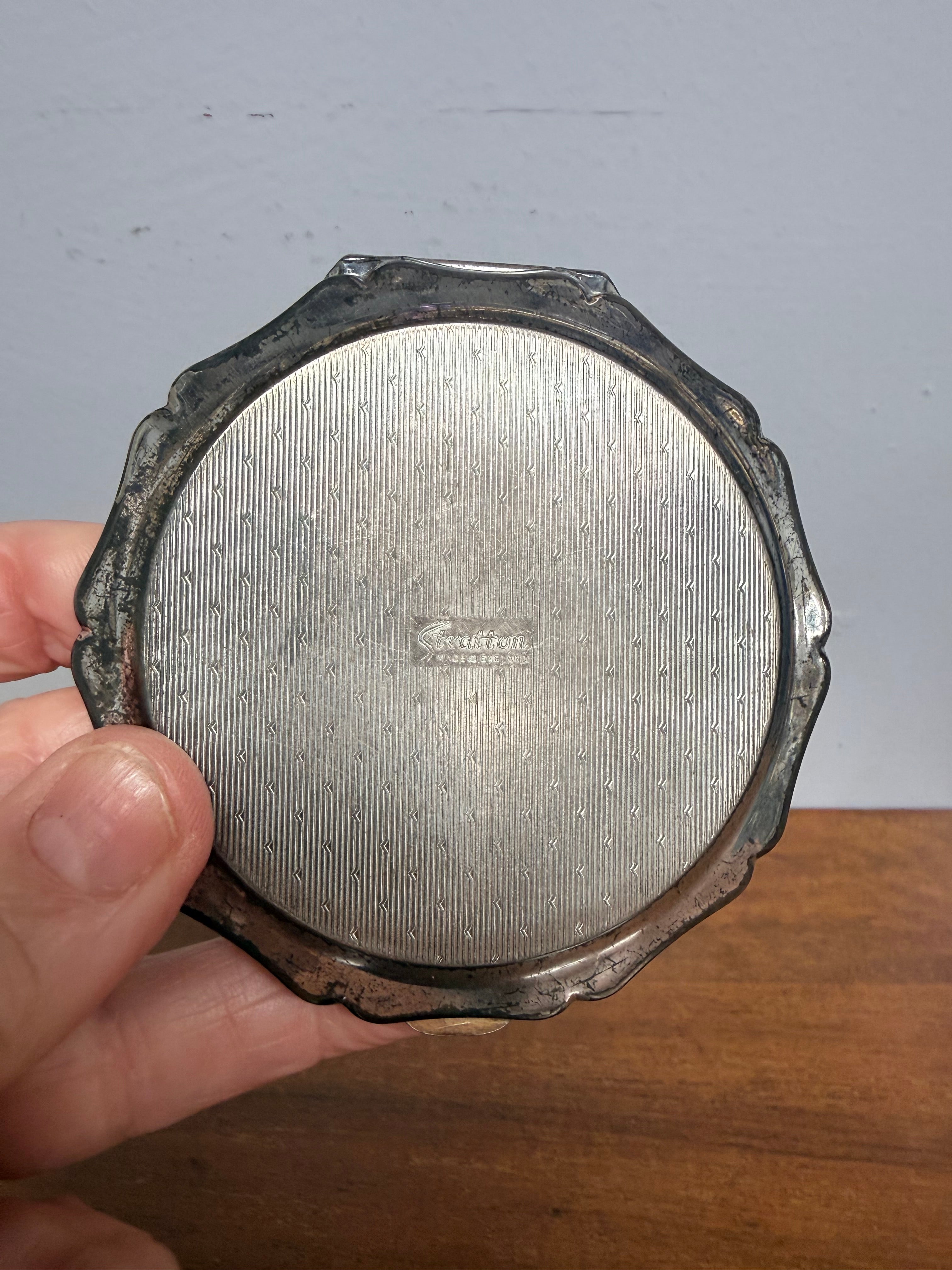 Vintage Silver Plated Stratton Compact | Antique & Vintage | Moonee Ponds Antiques | Australia Wide