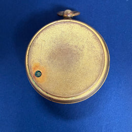Late 19th Century Gilt Brass Pocket Barometer C: 1890's.