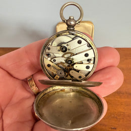 Early 19th Cent. Silver Cased Pocket Watch In Original Case.