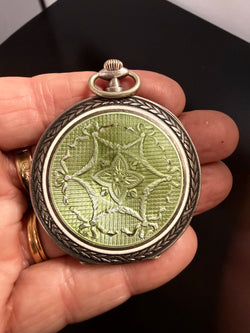 Superb Antique Pocket Watch 935 Silver, Guilloche Enamel | Antique & Vintage | Moonee Ponds Antiques | Australia Wide Delivery