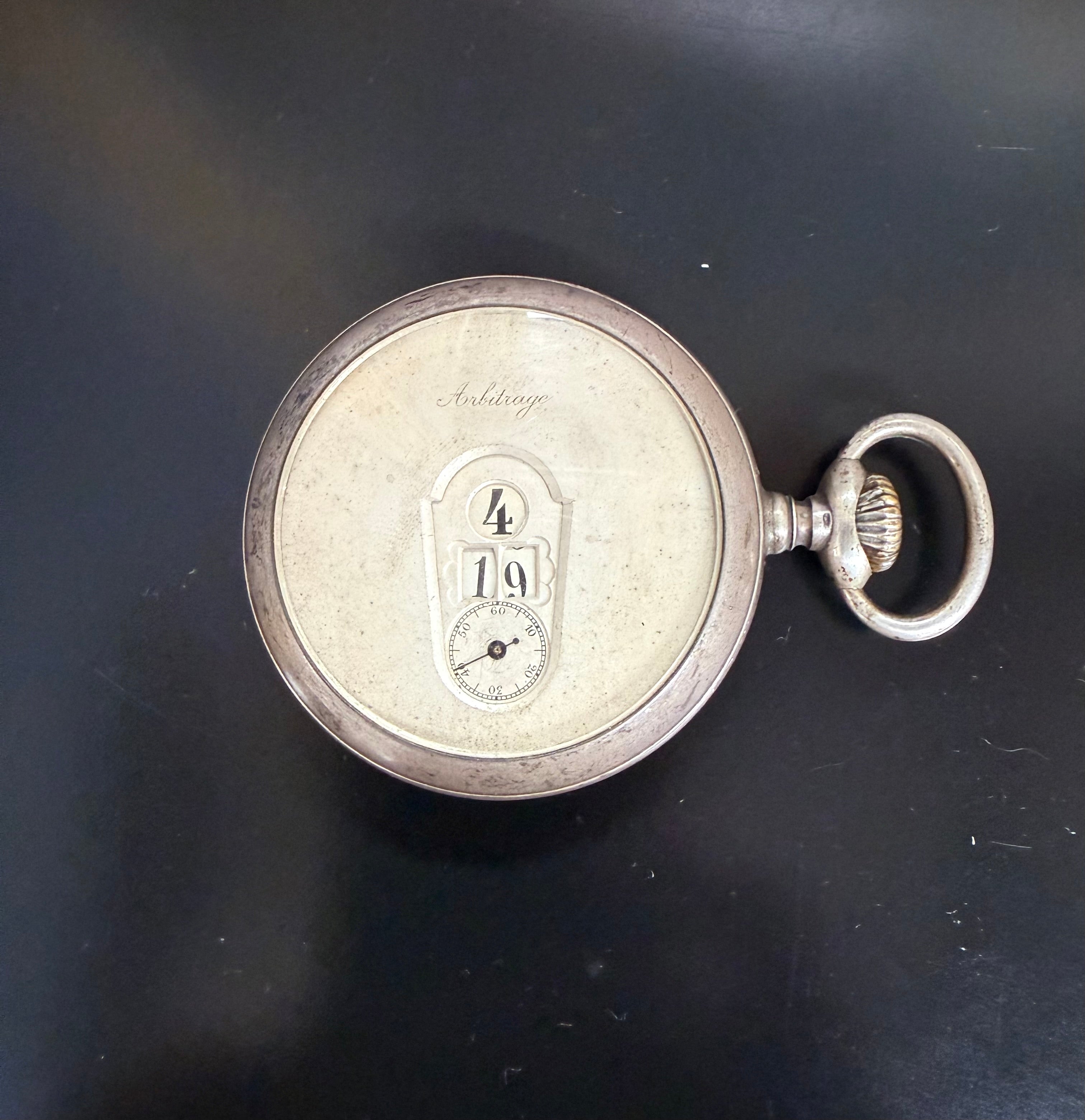 Mysterious Antique Arbitrage Brevette Jump Hour Pocket Watch | Antique & Vintage | Moonee Ponds Antiques | Australia Wide