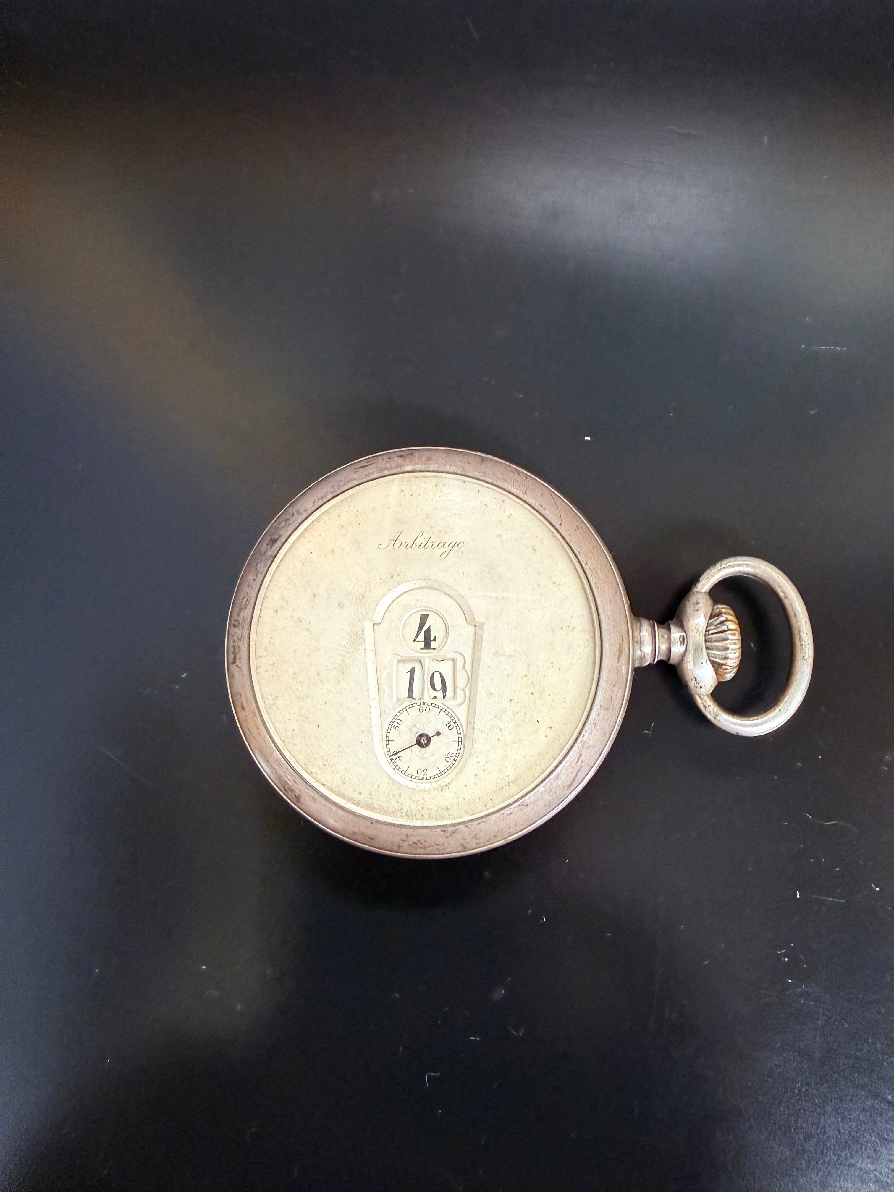 Mysterious Antique Arbitrage Brevette Jump Hour Pocket Watch | Antique & Vintage | Moonee Ponds Antiques | Australia Wide