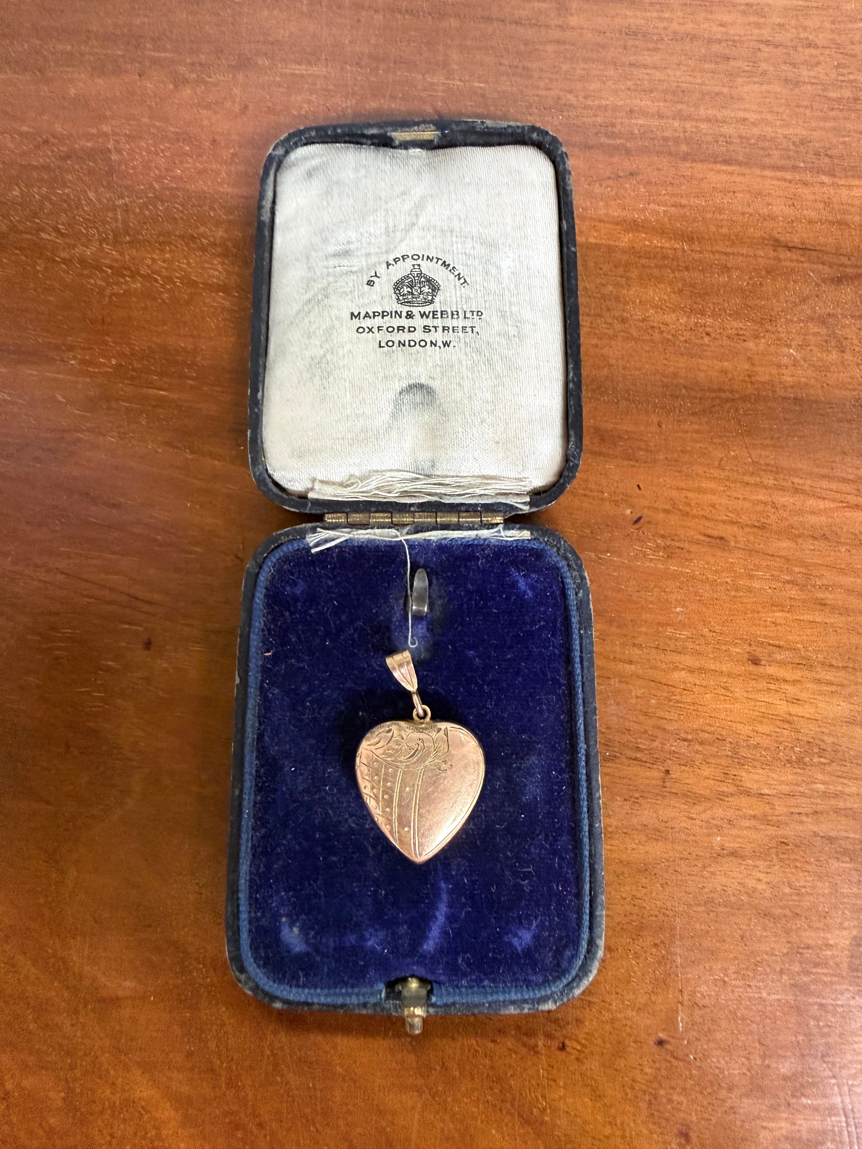 Vintage 9ct Lined Gold Heart Locket | Antique & Vintage | Moonee Ponds Antiques | Australia Wide Delivery