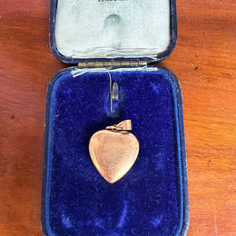 Vintage 9ct Lined Gold Heart Locket