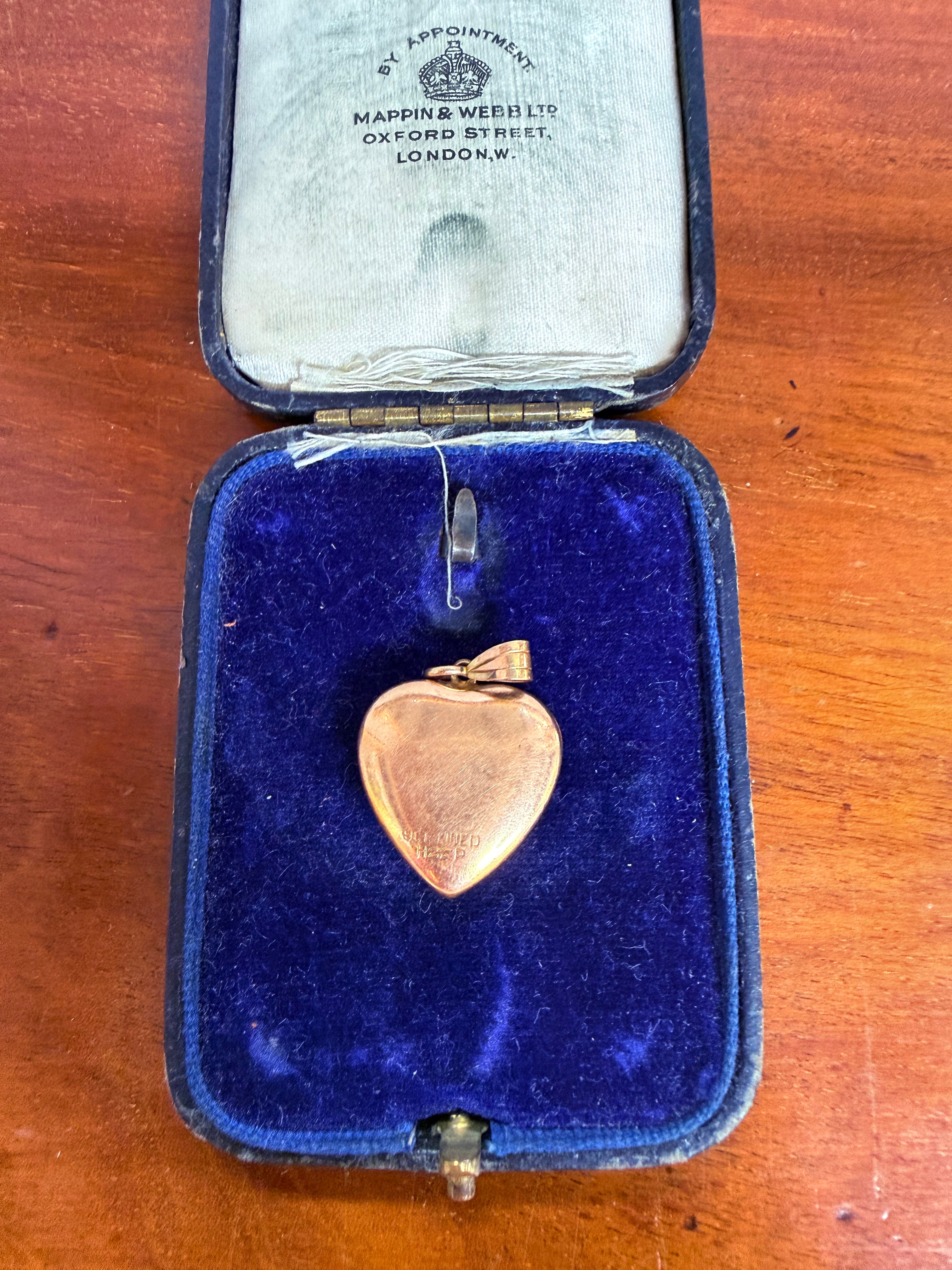 Vintage 9ct Lined Gold Heart Locket | Antique & Vintage | Moonee Ponds Antiques | Australia Wide Delivery