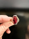 Vintage Modernist Silver & Garnet Ring | Antique & Vintage | Moonee Ponds Antiques | Australia Wide Delivery