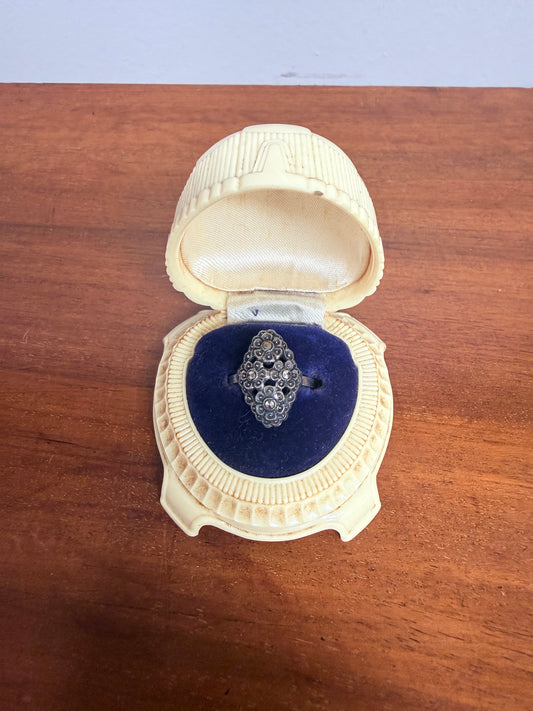 Vintage Marcasite & Silver Ring