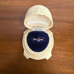 Vintage Amethyst And Silver Ring