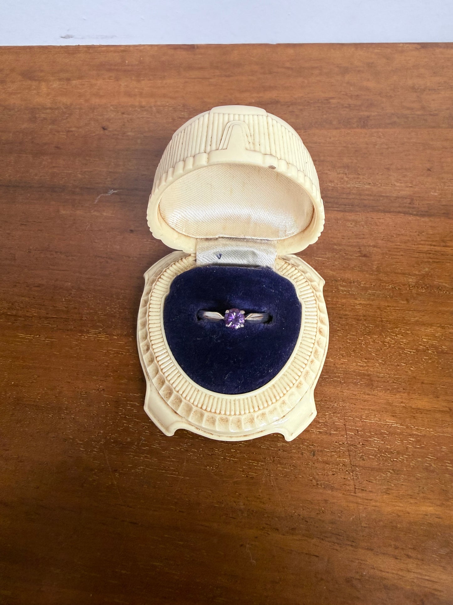 Vintage Amethyst And Silver Ring