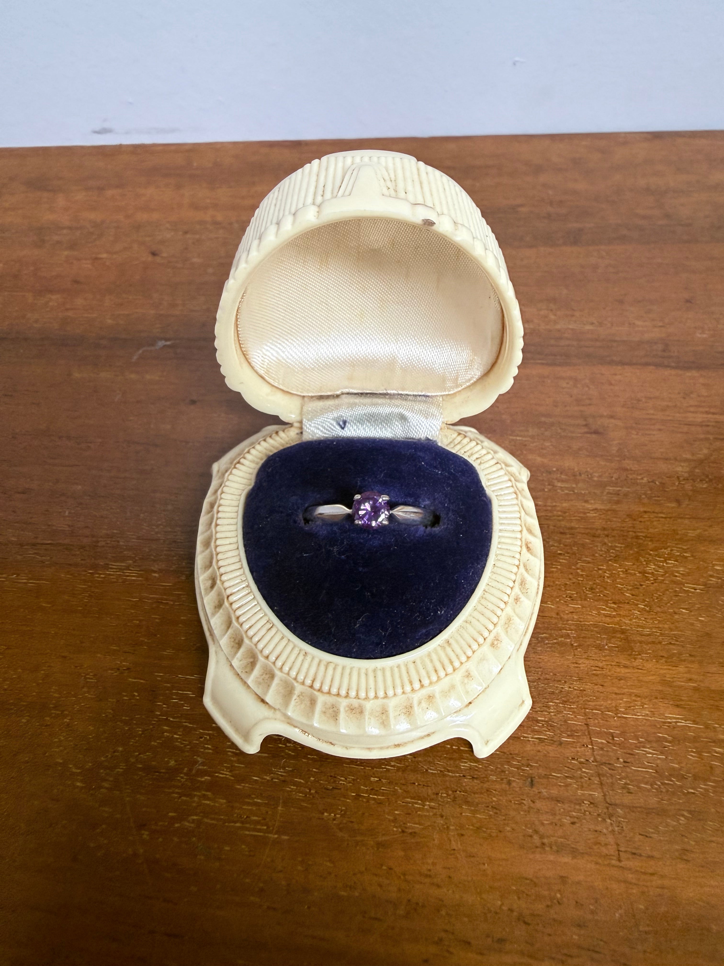 Vintage Amethyst And Silver Ring