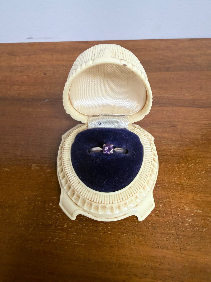 Vintage Amethyst And Silver Ring