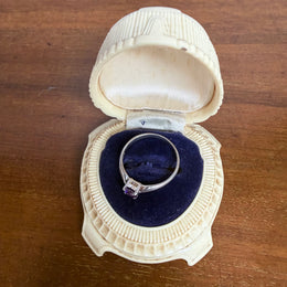 Vintage Amethyst And Silver Ring