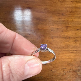 Vintage Amethyst And Silver Ring