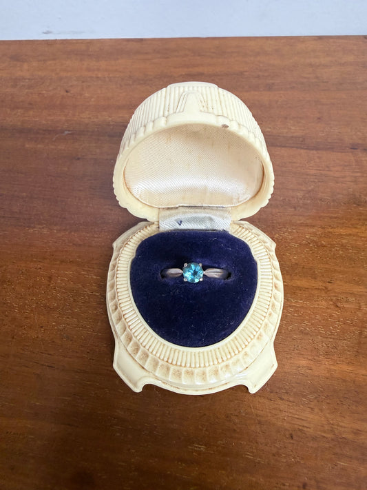 Vintage Silver & Blue Stone Ring