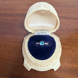 Vintage Silver & Blue Stone Ring