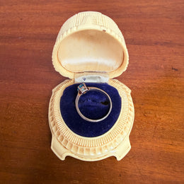 Vintage Silver & Blue Stone Ring