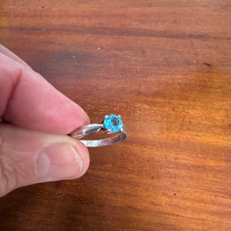 Vintage Silver & Blue Stone Ring
