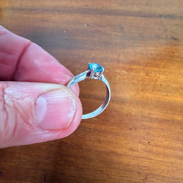Vintage Silver & Blue Stone Ring