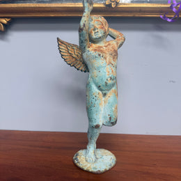 Vintage Cast Iron Cherub Figure