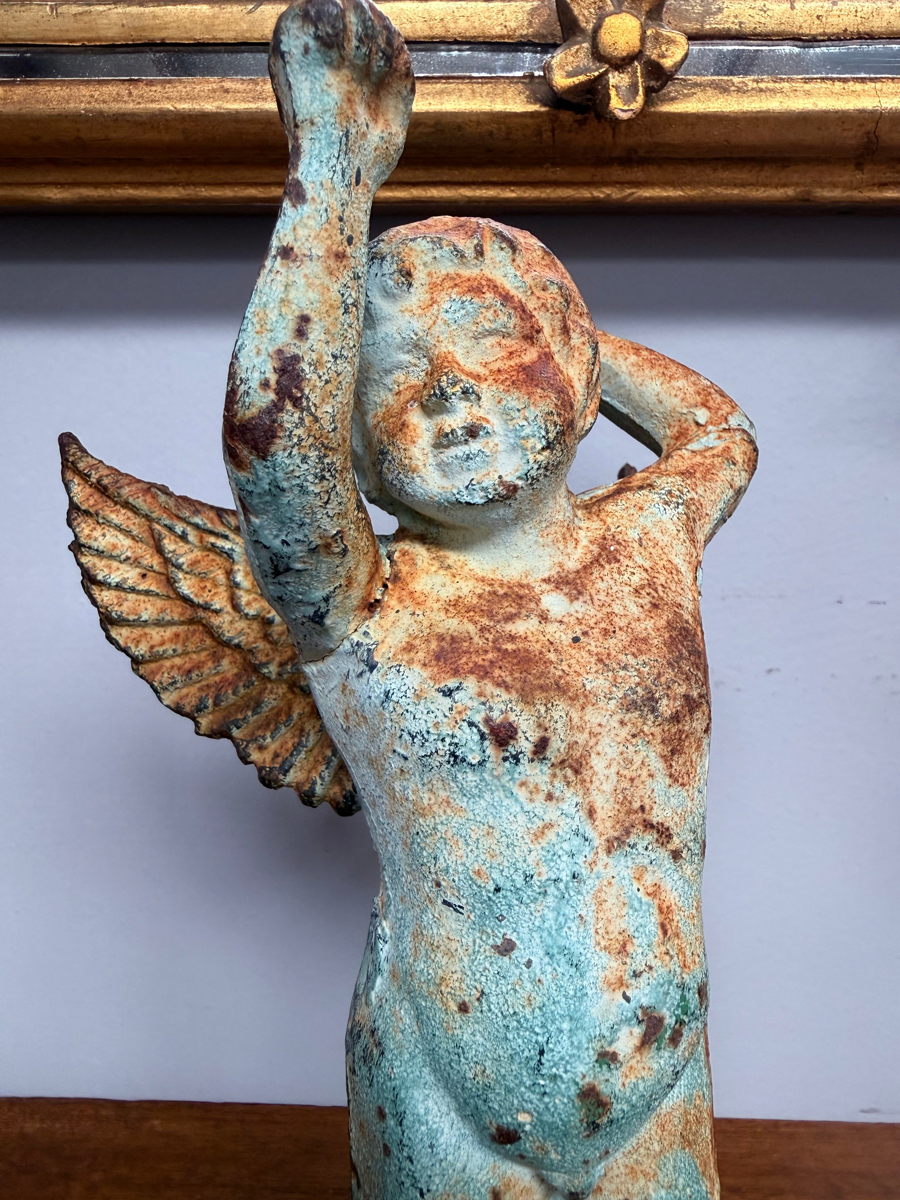 Vintage Cast Iron Cherub Figure | Antique & Vintage | Moonee Ponds Antiques | Australia Wide Delivery