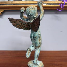 Vintage Cast Iron Cherub Figure