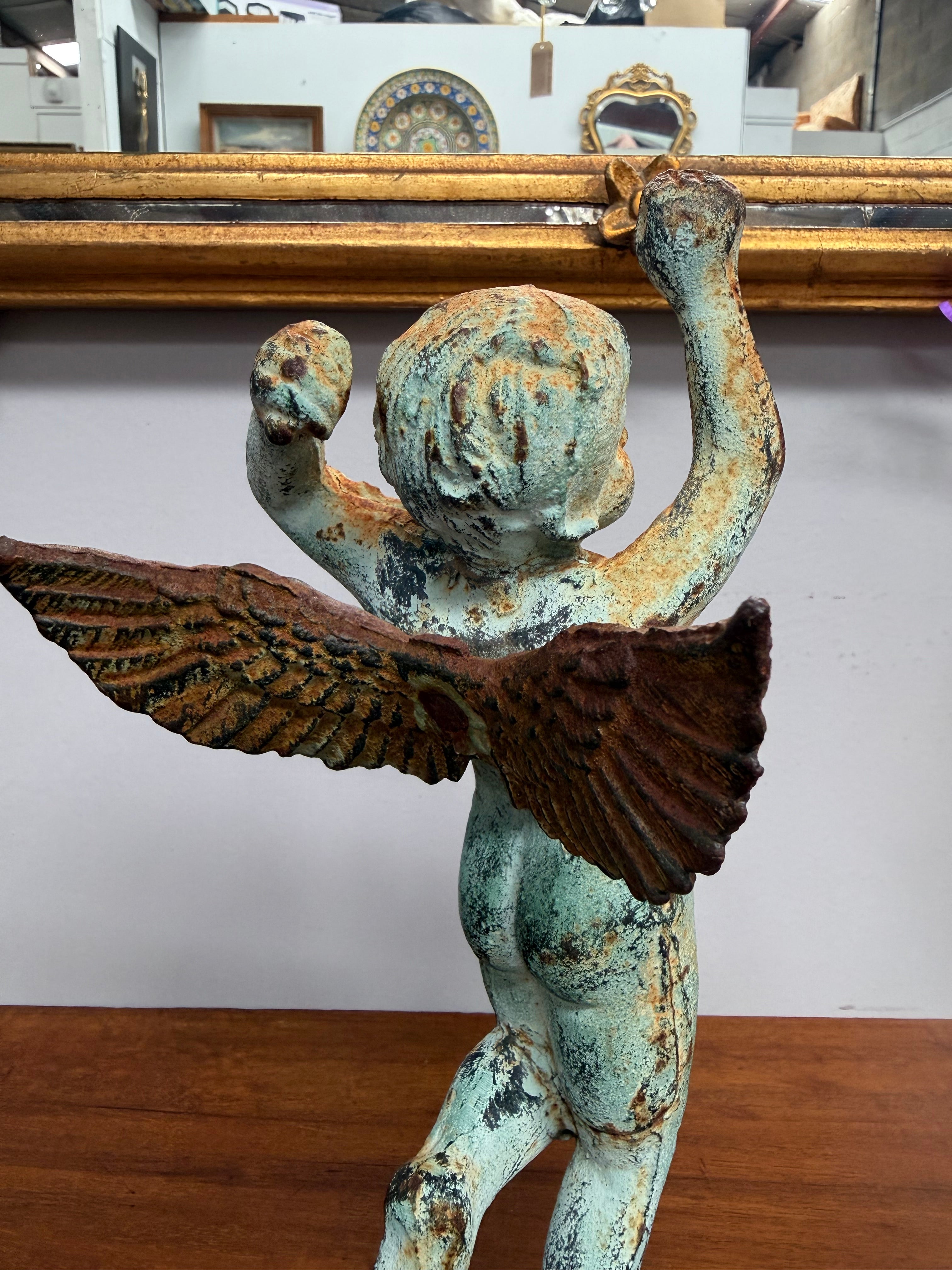Vintage Cast Iron Cherub Figure | Antique & Vintage | Moonee Ponds Antiques | Australia Wide Delivery